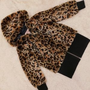 Juicy couture leopard fur hoodie